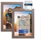 CABBEL Doppelpack (2er Set) Bilderrahmen 10x15 cm, Eiche Dunkel, stabiles MDF-Holz Rahmen, bruchsicherem Plexi-Glas, zum Aufhängen & Aufstellen, ideal für Fotos/Bilder/Collage