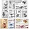 GLOBLELAND Insekten Hintergrund Transparente Silikonstempel Libelle Käfer Klare Stamps Dekorative Silikonstempel Für Kartengestaltung DIY Prägung Journaling