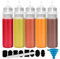 Chetexus 16oz Condiment Squeeze Bottle, 10 Pack 500ml Squeezy Sauce Bottles, Plastic Squeeze Dispensers with Measurements for Ketchup, BBQ, Sauces, Syrup, Dressings