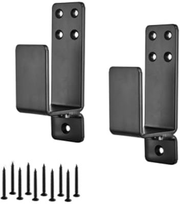 Tefola 2 Pz Staffe Blocco Porta Blindata, Supporto in Acciaio Forma di U per Rinforzo Porte, Garage, Magazzino e Granaio, Staffa di Serratura Aperta, Compatibile con Legno 2x4
