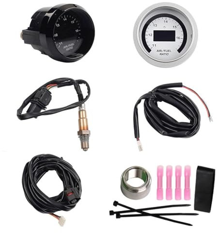 IEEDFJKK 52 mm AFR O2 UEGO Breitband Luft Kraftstoff Verhältnis Messgerät Kit Messgerät Verhältnis Messgerät Verhältnis Digitales AFR Controller Messgerät 30 4110