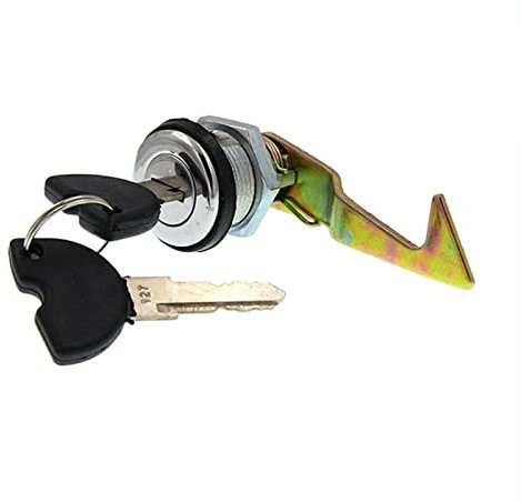 2 Keys + 1 Lock Electric Car Scooter Tail Box Trunk Lock Queen Accessories Motorcycle Rear Lock Trunk Lock Actuator with Remote Control for School Cylinder with Replacement Car Key