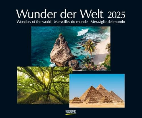 Wunder der Welt - Kalender 2025 - Art-Format - Korsch-Verlag - Fotokalender - Motive hochglanzlackiert - 55 cm x 45,5 cm