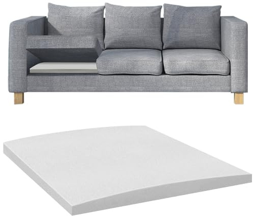 Duscdesp Sofa-Stützbretter, 50 x 50 cm, Sofa-Schoner, Reparaturkissen für Ecksofa, Sofa, Bett, Couch, 24,7 cm x 9,2 cm x 26,4 cm, Weiß, Grey