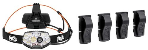PETZL - Lampe NAO RL - Unisex, Noir, Taille Unique & Pinces pour lampes frontales UNI ADAPT - Unisex, Noir, Taille Unique
