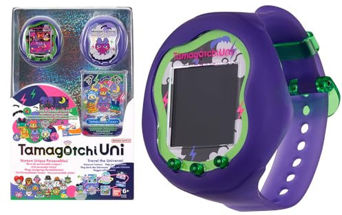 Bandai - Tamagotchi Uni - Verbindungsfähiges Tamagotchi mit Armbanduhr - Connection - Elektronische Haustiere - Tamagotchi auf Deutsch - Monster Modell - Spielzeug für Kinder ab 6 Jahren - 43356