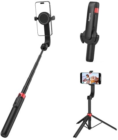 SMALLRIG Magnetic Phone Tripod Stand w Remote, 52 Portable Selfie Stick, for Magsafe for iPhone 12/13/14/15/16, Compact Tripod for Video Recording, Travel, Vlogging, ST-25 Pro - 4731