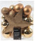 Weihnachtskugeln Kunststoff mit Christbaumstern 33er Set - bruchsichere Christbaumkugeln Weihnachtsbaumkugeln und Christbaumspitze - Christbaumschmuck & Weihnachtsbaumschmuck - Pekanuss Braun