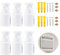 Hugwish 6 Stück Heizkörper Montagehalterung, ABS-Material, Verstellbarer Abstand 75-95 mm, Tragfähigkeit 90 kg, Einstellbarer Abstand, Platzsparend, Badheizkörper Handtuchhalter (6, weiß)