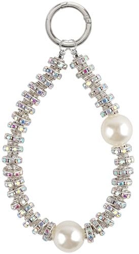 Strasssteine Schlüsselanhänger Damen Edelsteine Perlen Taschenanhänger Bag Charm Strass Perle Taschen Anhänger Kristall Pearl Bead Key Chain Anhänger Tasche Rhinestones Pearls Beads Keychain Aesthetic