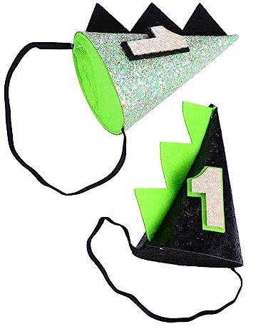 MUSISALY Dinosaurier-kappen-set Für Den Ersten Geburtstag 2-teilig Baby-partyhüte Für Neugeborene Bis 1 Jahr Modische Konische Kopfbedeckung