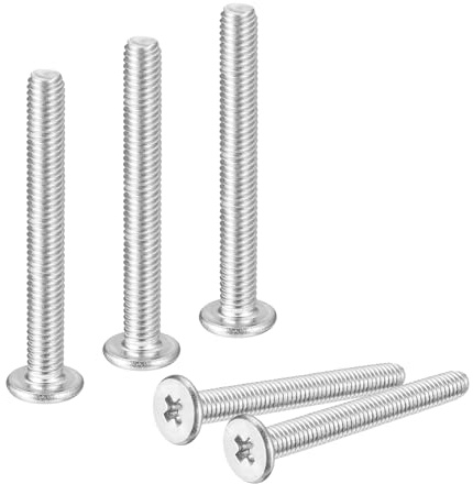 QUARKZMAN M3-0,5 x 25mm 20 Stück Phillips Flachkopfschrauben 304 Edelstahl Kreuzschlitz Maschinenschrauben Hardware-Rundkopf Kreuzschlitzschrauben für Möbelverbindung