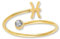 GD GOOD.designs Sternzeichen Ring Fische Gold mit Zirkoniastein für Damen - 18K vergoldeter Damenring aus 316L Edelstahl | Ring verstellbar (Ringgröße 52-60) und wasserfest - inkl. Geschenkbox
