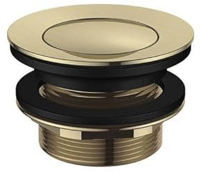 Regn Tapón de desagüe para bañera emergente dorado cepillado (dorado)