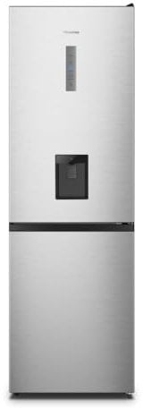 Hisense RB3N300NMCC Kühl-Gefrierkombination/Freistehend/EEK: C /39dB/304 Liter/Total No Frost/Wasserspender/Tür Alarm/LED Display/Weinregal/Türanschlag wechselbar/HxBxT:186x59,5x59 cm/Grau