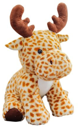 Simulierte Elch & Hirsch Plüschtier 45cm | Kuscheltier Groß mit Sanftem Fell | Baby Schlafkissen als Geburtstagsgeschenk (A)