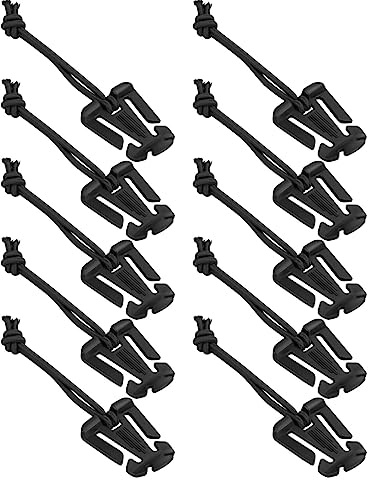 FIRSTXIU Dominateurs tactiques Molle Web avec corde élastique pour sangles de sac à dos, attaches Molle - Clips tactiques pour engrenages