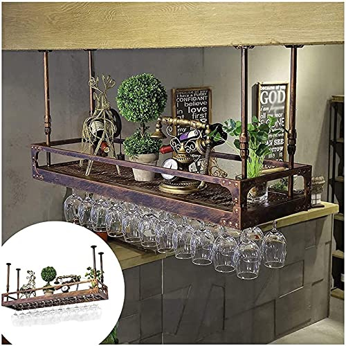 Deckenhalter Weinflaschenhalter, rustikales Eisen, Wandmontage, Weinflaschenaufbewahrung, dekoratives Regal für Zuhause, Bar, Restaurant, Küchendekoration