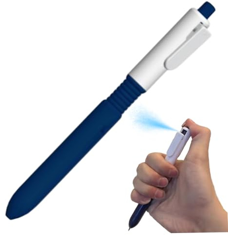Suxdlan Mini-Wasserpistole, 6, 5 Zoll, kreative Kunststoff-Kugelschreiber, Streichspielzeug für Kinder, Erwachsene, Blau