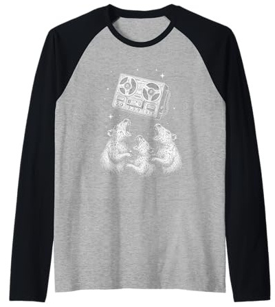 Cosmic Rats Listening to Reel to Reel Stereo Tape Raglan