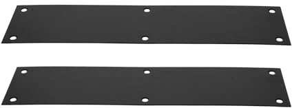 Cabilock 2pcs Stainless Steel Door Kick Plates Black Rectangular Heavy Duty Metal Kickplate Protectors for Front Door Exterior Use Minimal Cleaning Required