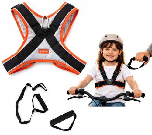 NOVISON Balance-& Lernweste Kinder | mit verstellbaren Griffen | zum Lernen von Fahrrad Laufrad Roller Skifahren & Eislaufen | Balancehilfe ohne Stützräder | Alternative zur Lernstange | 3–8 Jahre