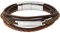 Fossil Armband Für Männer, Innenlänge: 180mm + Extender = 195mm Braun, Braun, Gold Gemischt, Edelstahlarmband, JF02703040