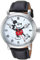 Disney Men's Mickey Mouse Analog-Quartz Watch with Leather-Synthetic Strap, Black, 21.3 (Model: WDS000609)