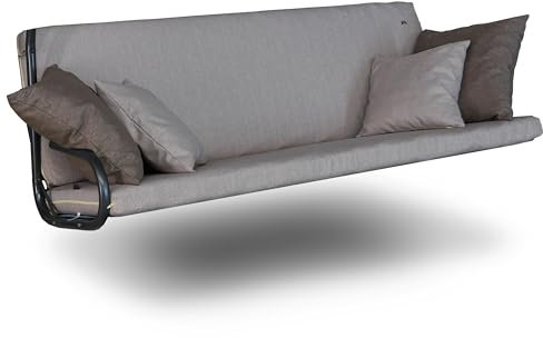 Angerer Freizeitmöbel GmbH Hollywoodschaukel Auflage Drift Smart - passend für viele 3-Sitzer Hollywoodschaukeln - Schaukelauflage Made in Germany (Beige)