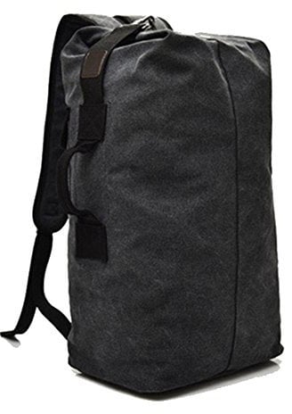 GYDEHUTJ Große Kapazität Travel Climbing Bag Tactical Military Seesack Top Load Double Strap Canvas Rucksack