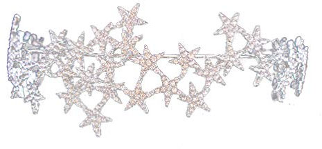 Beaupretty Hochzeit Haarschmuck schicke Braut Hochzeit Kristall Strass Sterne Krone Haarschmuck Haarschmuck Tiara