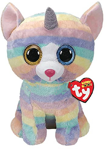 Ty - Beanie Boo's – Plüschtier Heather die Katze Einhorn, TY99985, Mehrfarbig, 70 cm