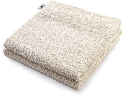 AmeliaHome Duschtuch 70x140 cm Ecru 100% Baumwolle Qualität Saugfähig Creme Amari