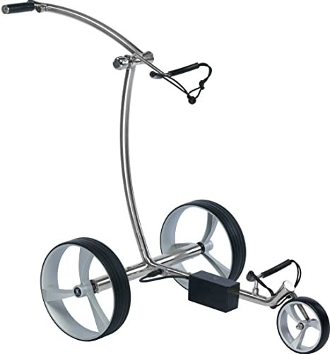Leisure Golf - Trolley da golf elettrico Taurus Slim Line, freno di scambio e timer di distanza