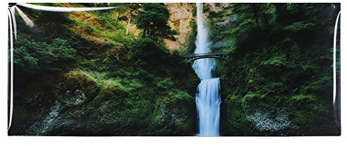 Tnfeeon Jungle Waterfall Aquarium Background, PVC Adhesive Double Sided Poster Sticker Fish Tank Decoration(91x50cm)