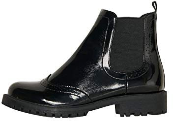VERO MODA VMGLORIATHEA Boot, Stivaletto Donna, Detail: Patent Black, 36 EU