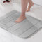 MIULEE Badematte Memoryschaum Badezimmerteppich Wasserabsorbierend Badteppich Memory Foam Duschvorleger Badvorleger rutschfest Waschbar für Badezimmer 40x60cm Hellgrau