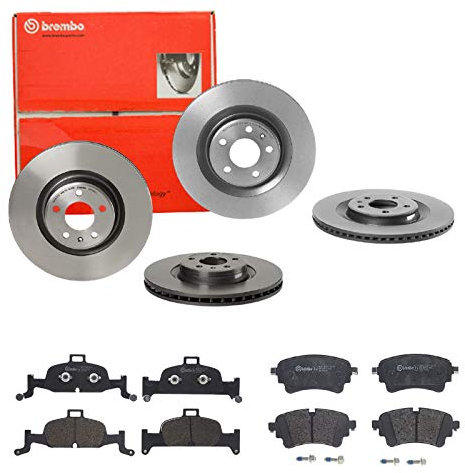 Brembo Bremsscheiben Coated + Beläge Vorne + Hinten für A4 A4 Avant Q5 FYB