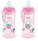 NUK Active Spill Proof Sippy Cup, 10 oz, 2 Pack, 8+ Months, Pink – BPA Free, Spill Proof Sippy Cup