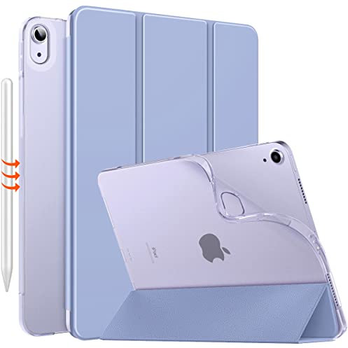 MoKo Coque pour iPad Air 11 pouces 7e/6e Génération M3/M2 2025/2024, iPad Air 5e/4e Gén 10,9 2022/2020, Coque Arrière Translucide Givrée TPU pour iPad Air 7/6/5/4 Gén, Étui iPad Air, Lavande Violette