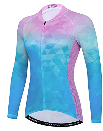 Women's Cycling Jersey Long Sleeve Bike Bicycle Clothing Sport Tops, Ht2008, M