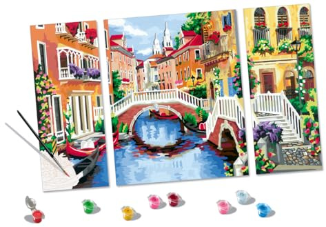 Ravensburger CreArt Venezianische Träume - Malen nach Zahlen für Erwachsene | DIY Malset mit Pinsel und Acrylfarben, 80 x 50 cm, Geschenk für Frauen und Männer