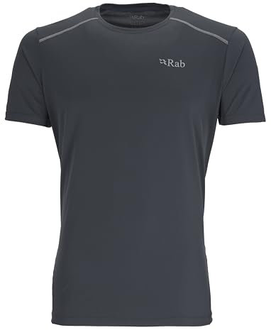Rab Men's Force Tee Lightweight T-Shirt for Trekking, Climbing, & Trail Running - Beluga - Medium