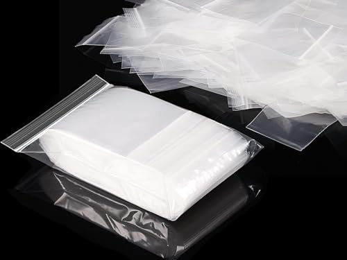 200 pièces Sachet zip transparent 10 * 7cm sachets plastiques refermables petits pochon plastique stockage pour la cuisine loisirs créatifs perles échantillons biscuits bonbons