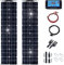 BAISHIFA 400W 800W 12V-24V Panel Solar Flexible Cargador Solar monocristalino Panel Solar Impermeable y Ultrafino para vehículos recreativos, Barcos, Casas y Superficies Irregulares,2x200W