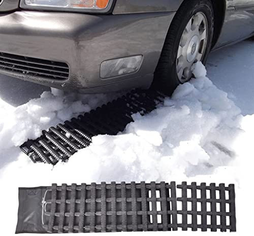 ZONOBI Traktionsmatte für Reifen mit Tragetasche Reifen-Leiter Raupengreifer Notfall-Bergungsgeräte Starke Greifkraft für Autos, Lastwagen (Size : 60 * 21cm/24 * 8.3inch)