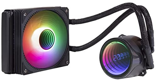 Gelid Solutions Liquid 120 – All-in-One CPU AIO Water Cooler with 120mm RGB fan, 750-1800 RPM, AM5 and LGA 1700 Compatible, Includes GC4 Thermal paste