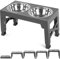Elevated Dog Bowlswith Double Stainless Steel Dog Food Bowls, 5 Adjustable Heights Raised Dog Bowl Stand, Adjusts to Heights 3.2, 8.7, 9.8, 11, 12.2 for Small Medium Large Dogs and Pets (Grey)