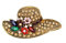Yurosiay Broche en Forme de Chapeau de Soleil Vintage Alliage Broche Femme Fait à la main Colore Fleur Broche en cristal Dorée Broche en Strass Pour vêtements écharpes blazers