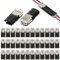 40 Pezzi Connettori Elettrici Rapidi per Cavo da 18-22 AWG, Connettore 2 Pin, Connettore Connettore a Spina, Connettori Elettrici per Auto, Senza Spelatura